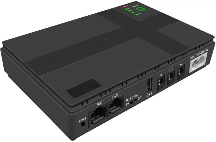  UPS-источник питания для роутеров и видеокамер 10400mAh 5V 9V 12V USB 