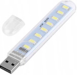  Мини фонарик на 8 светодиодов, USB лампа, LED светильник (теплый желтый свет) 