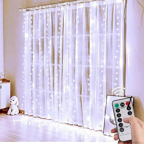  3*2.5m 250LED штора росса  RP44 с солнечной панелью холодный цвет с пультом 