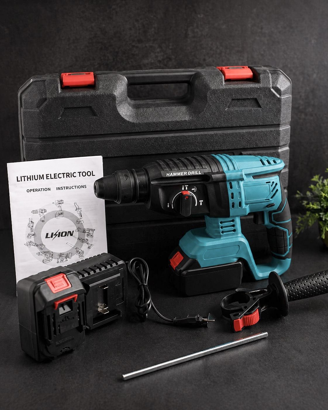  Дрель - перфоратор акумуляторная Hummer Drill в чемодане 2в1 