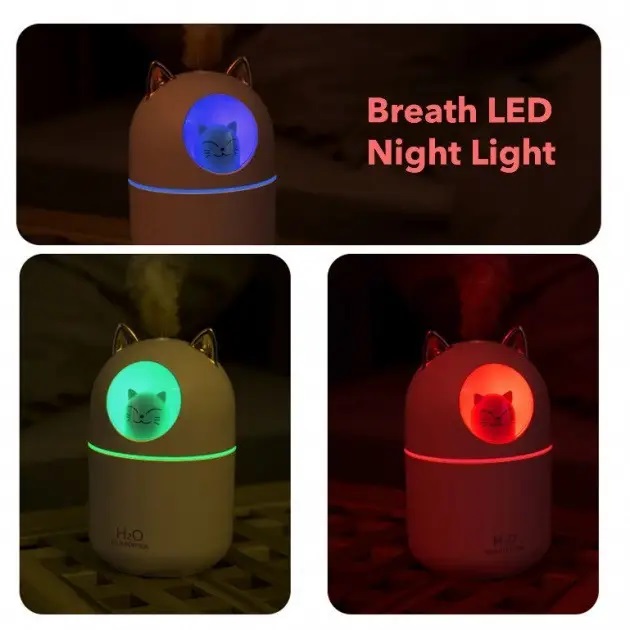  usb  УВЛАЖНИТЕЛЬ ВОЗДУХА 3 цвета розовы ,берюзовый,белый.     Humidifier H20: 