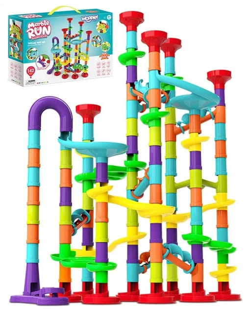  Детский конструктор - лабиринт Marble Run для мальчиков и девочек из труб с шариками 142 предмета 