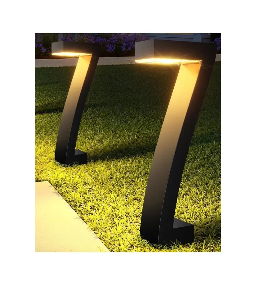  2 шт. Вуличний світильник 1000 мАг 3500К Solar Pathway Lights TPL033 Садовий світильник на сонячній батареї 