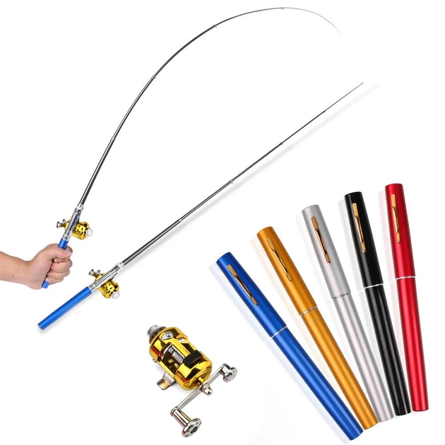  Телескопическая удочка с катушкой FishscribePen, синяя 