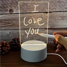  Ночник 3D светильник планер с маркером любую надпись, на которой можно писать размер прямоугольный 