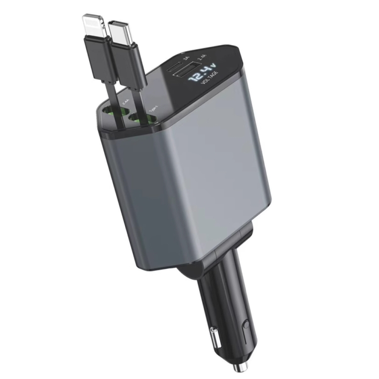  Автомобильная зарядка USB от прикуривателя 4в1 