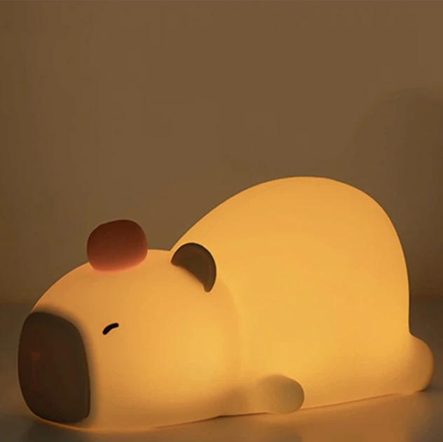  Светильник Capybara Sleep Аккумуляторный Ночник Беспроводной Силиконовый Капибара 