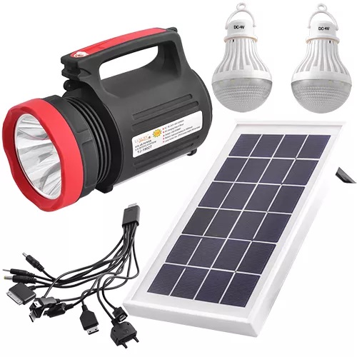  Фонарь переносной Luxury 1902 T, 5W+22SMD, 2 лампы 3W, солнечная батарея, ЗУ 220V, встроенный аккумулятор 