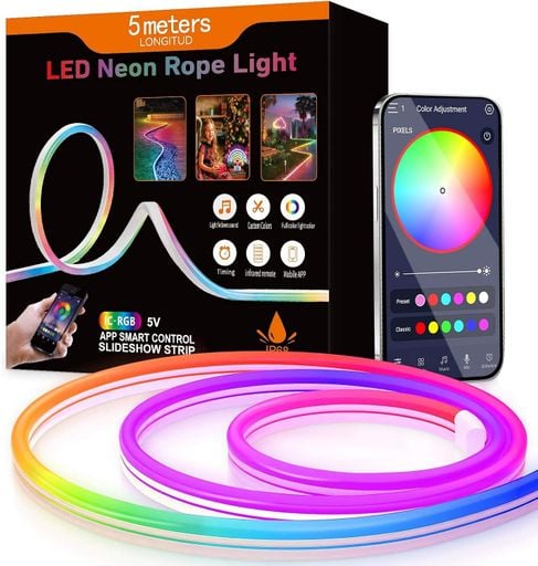  Светодиодная LED лента RGB 10 м Умная неоновая лента с синхронизацией музыки Гибкий неон 
