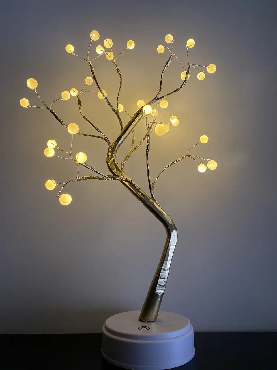   Дерево ночник теплый цвет  жемчуг 36 led 