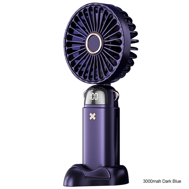 Вентилятор мини с подставкой для телефона и дисплеем Mini fan 