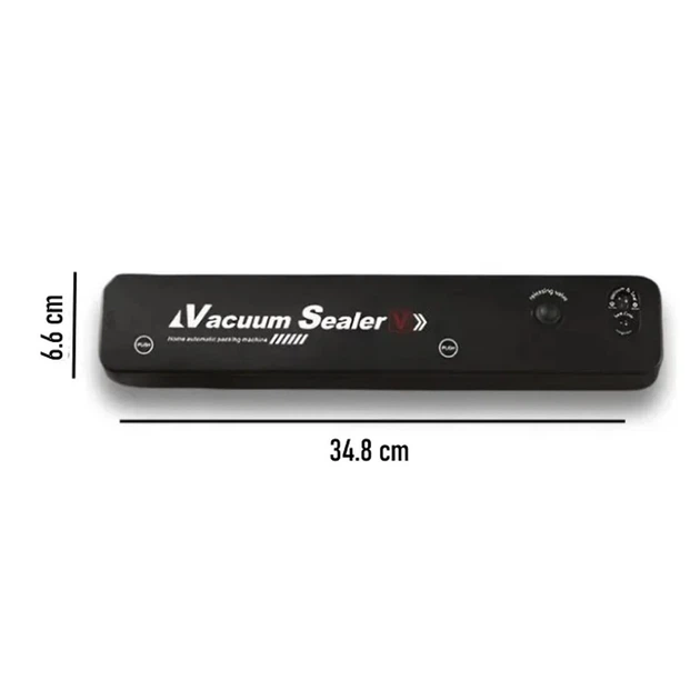 Вакуумний пакувальник Vacuum Sealer 90W Black для продуктів, вакууматор побутовий з пакетами фото 4