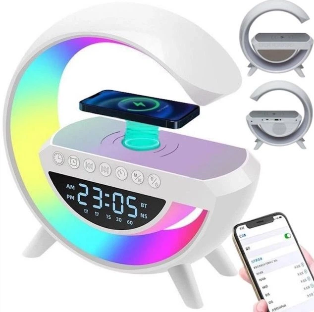  Ночник с беспроводной зарядкой и Bluetooth колонкой  