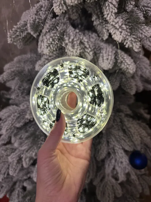 гирлянда роса на катушки 120м (1200л) на USB с пультом и 8 режимомы на зеленом проводке цвет холодный 