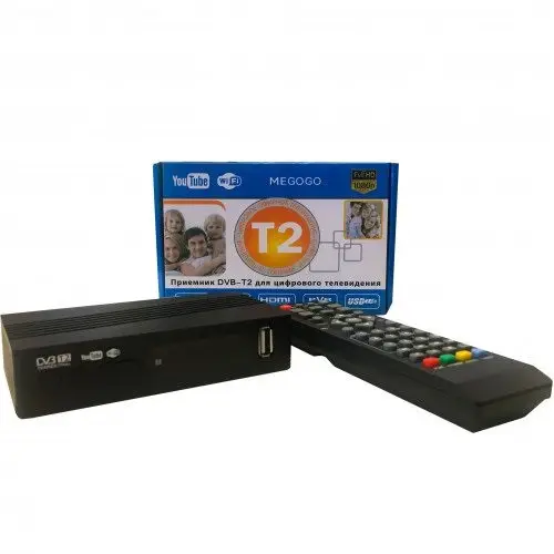  Цифровой ТВ тюнер MEGOGO DVB T2 ресивер FTA с IPTV, Wi-Fi, Youtube, USB Мегого 