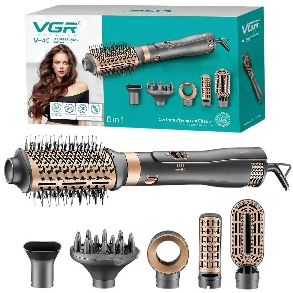  Фен-щітка для волосся 6 в1 VGR V491 