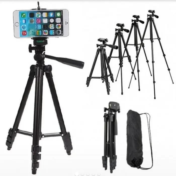  Штатив Tripod 3120 + крепление для телефона трипод тренога Черный 