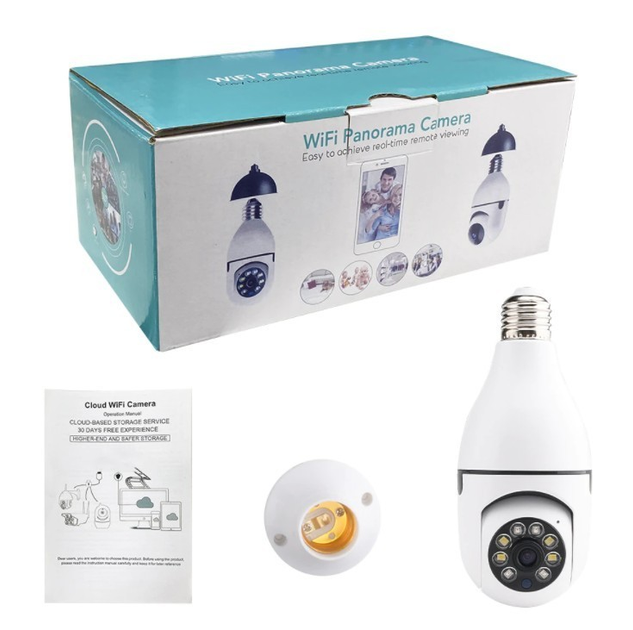  Панорамная IP WiFi камера видеонаблюдения лампочка Kerui CAMERA E27 